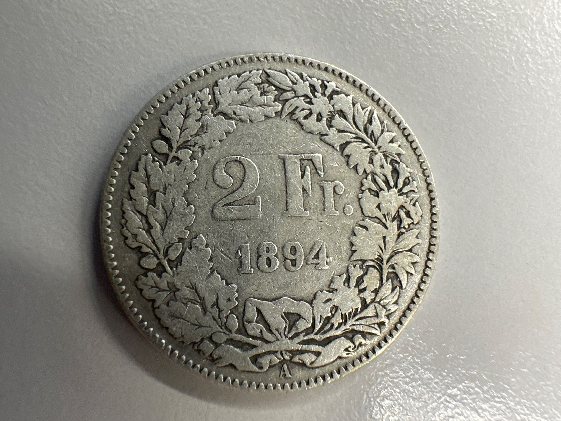 Toutes les monnaies: 2 Fr. Silber Schweiz 1894 ss – D'occasion à Herisau par herau