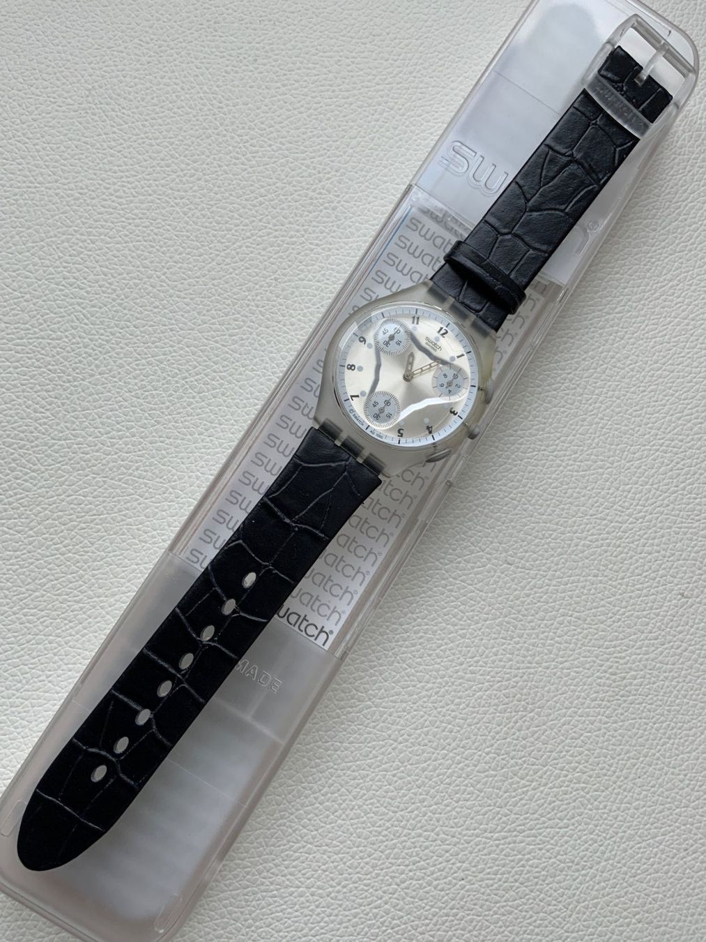 Swatch Orologi: Swatch Skin Chrono FLATZONE BLUE - ungetragen – Nuovo e nell'imballaggio originale da Wettswil venduto da rotonda 1