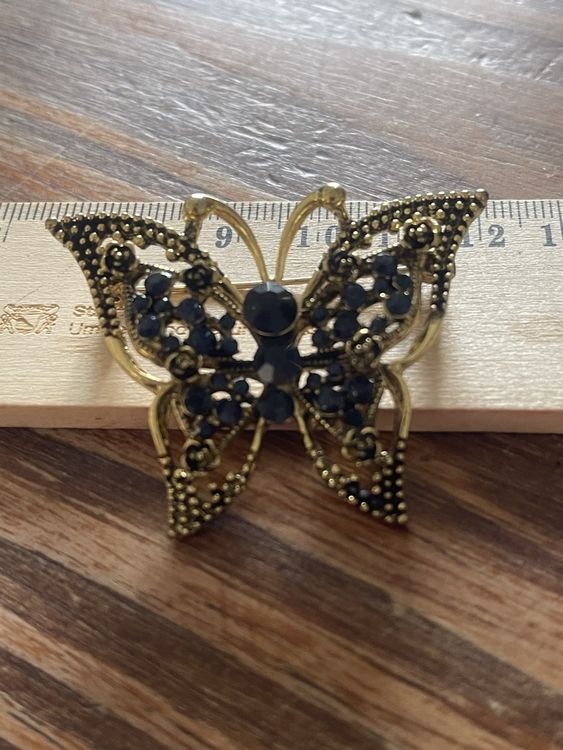 Wendalern Broche Libellule en Cristal Bleu - Élégante Épingle De Revers