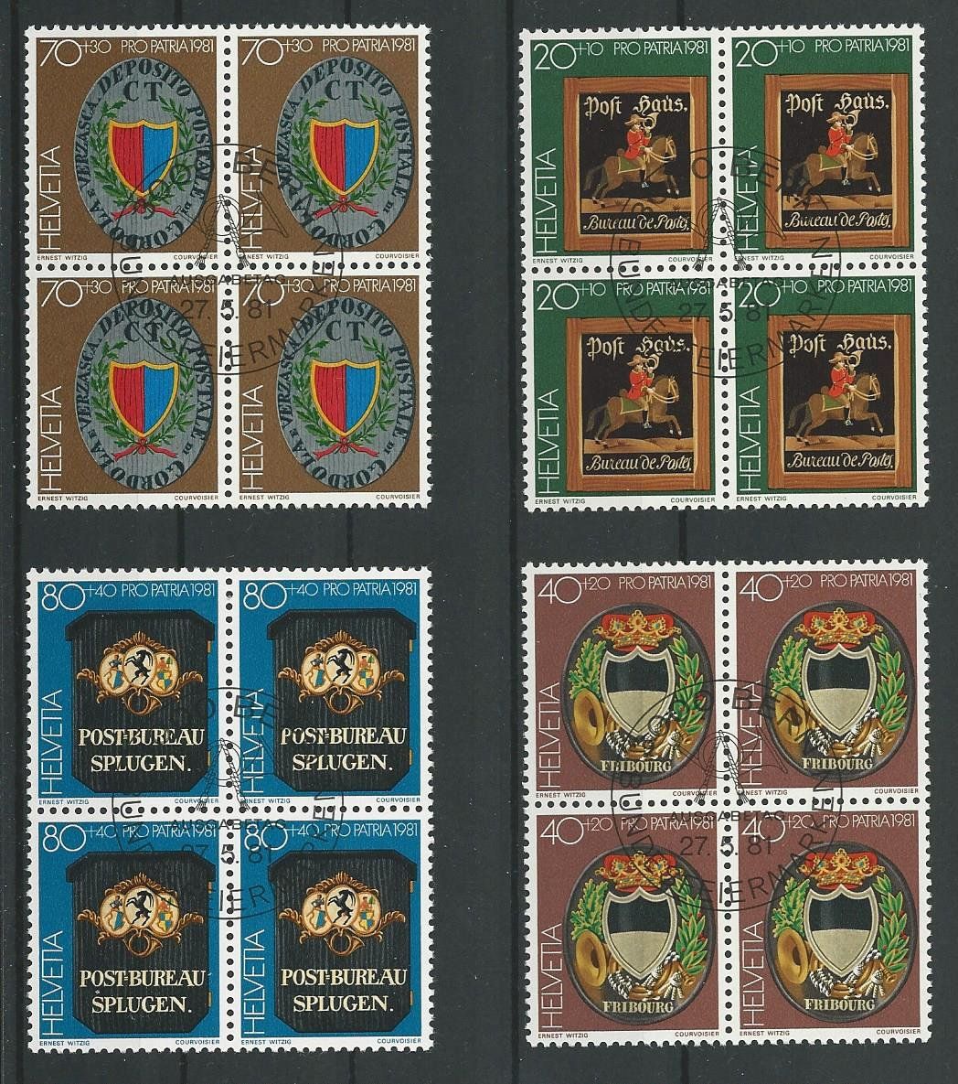 Tutti i francobolli: 1981 PP Nr. B190-B193 ET – Usato da Basel venduto da Melphi