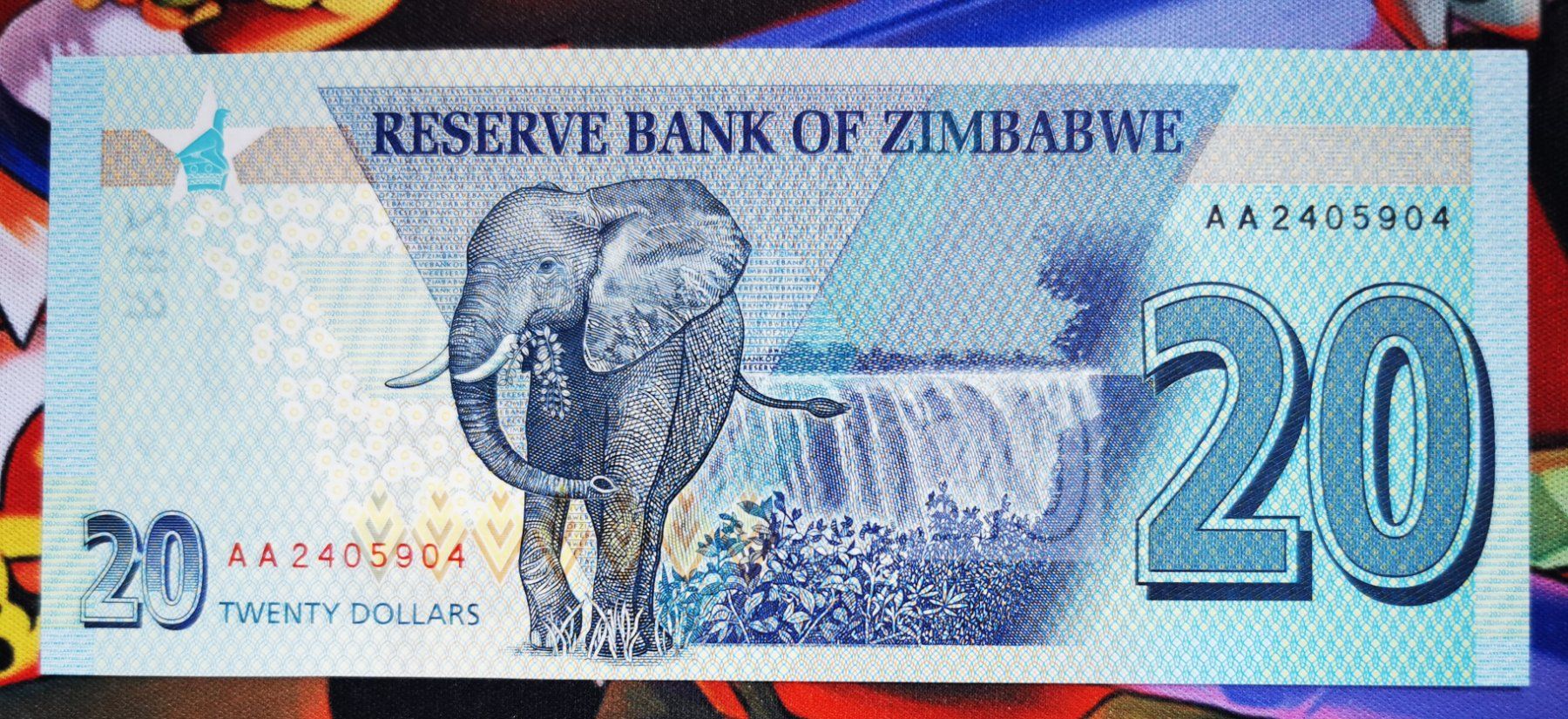 Banknoten: Zimbabwe 20 Dollars Serie AA UNC – Neu (gemäss Beschreibung) aus Cousset von Patricio77 1