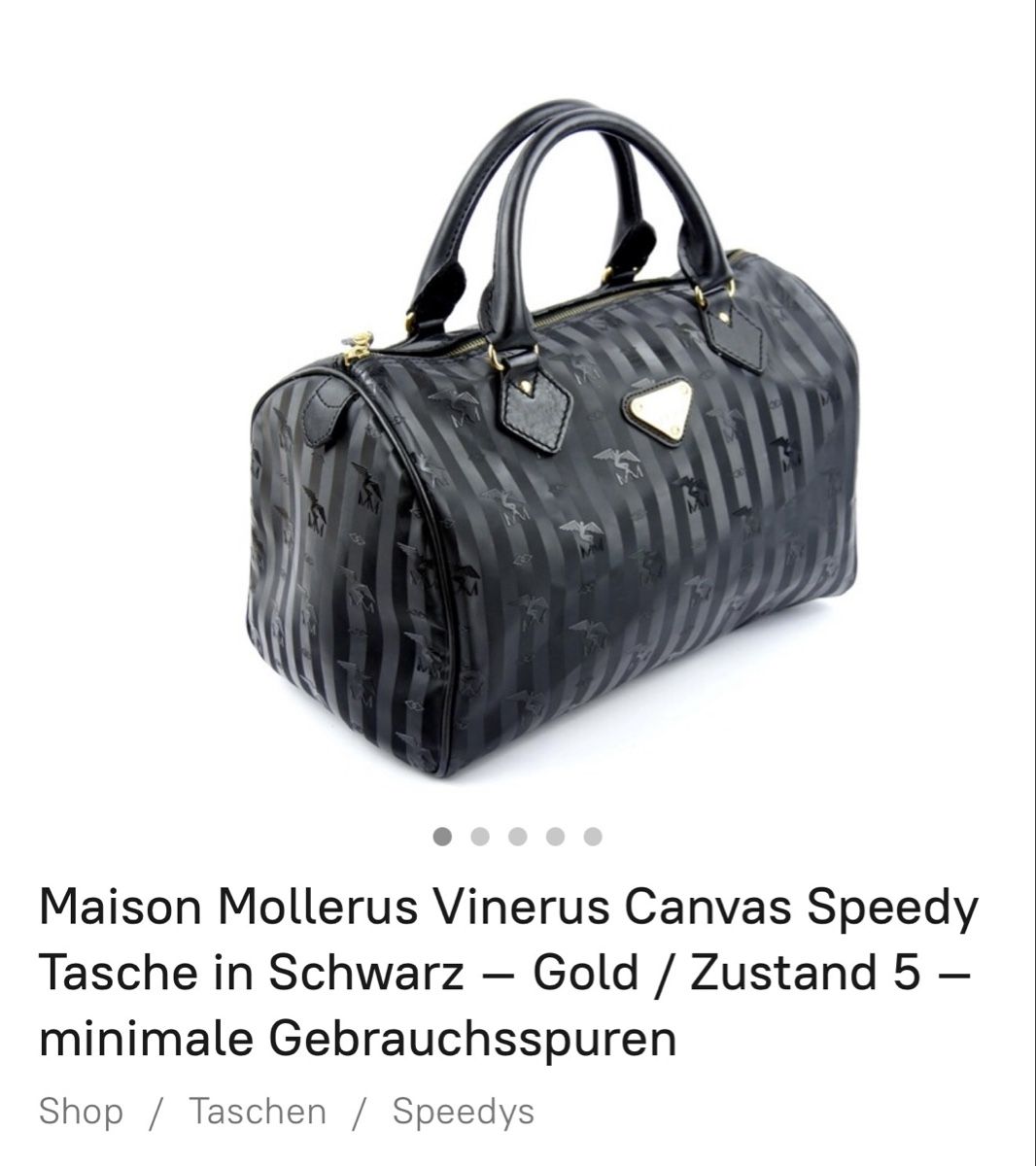 Maison Mollerus Borse da donna: Borsa Maison Mollerus Vinerus Speedy nera – Nuovo e nell'imballaggio originale da Opfikon venduto da aro_f66t 2