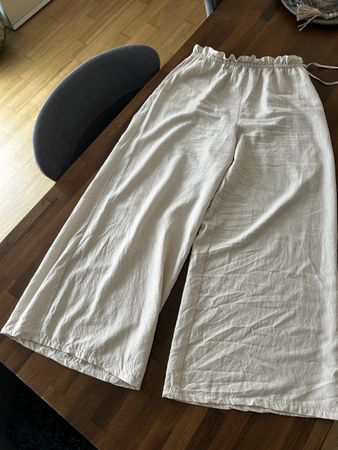 ZARA Palazzo Hose Gr. XS (passt M/L) Sandbeige 