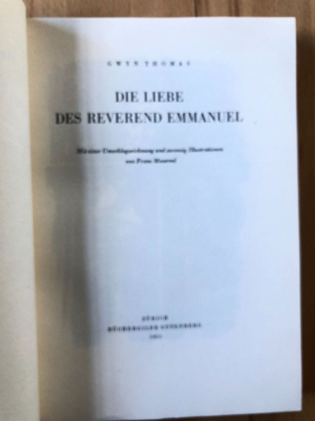 Bücher: Gwyn Thomas: Die Liebe des Reverend – Gebraucht aus Basel von sebmac 1
