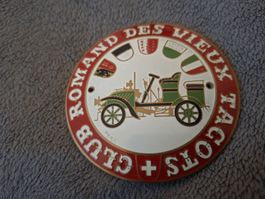 veteran car club romand plaquette emaischild diamètre 7 cm 