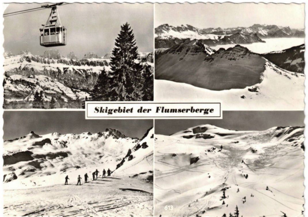 Cartoline postali: Flumserberg - 4 Bild AK – Usato da Binningen venduto da Mountainrider