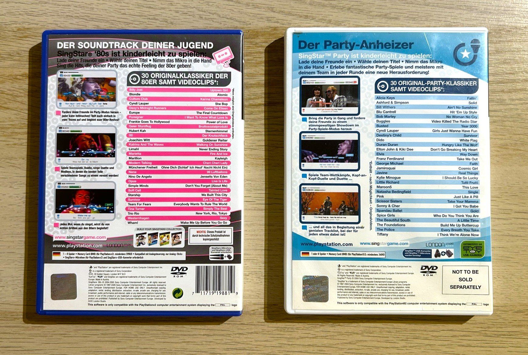 Sony Spiele: SingStar Party + SingStar 80s PS2 – Gebraucht aus St. Gallen von Alpine.Arcade 1
