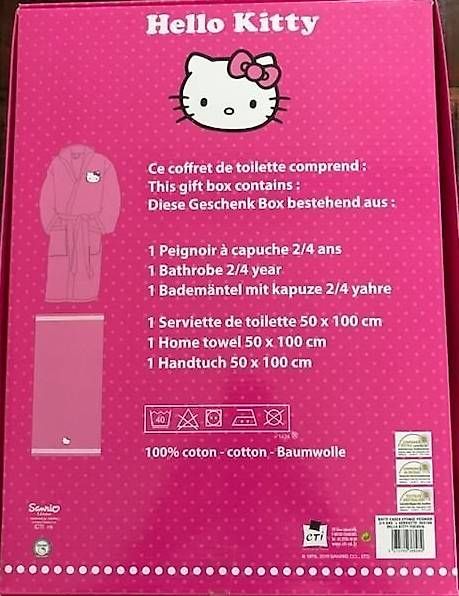 Hello Kitty Accappatoi: Hello Kitty Bademantel mit Handtuch – Nuovo e nell'imballaggio originale da Nottwil venduto da MaBi10 2