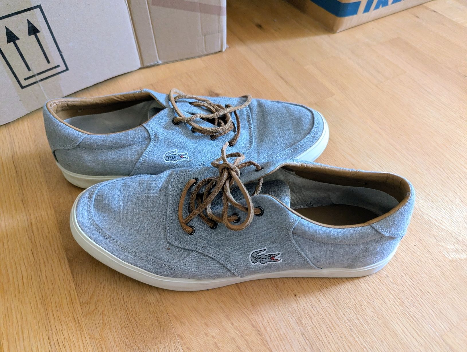 Lacoste Scarpe da uomo: Lacoste Turnschuhe grau Herren Grösse 44 – Usato da Winterthur venduto da pbl187 1
