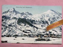 1912 Davos-Dorf mit Schiahörner.