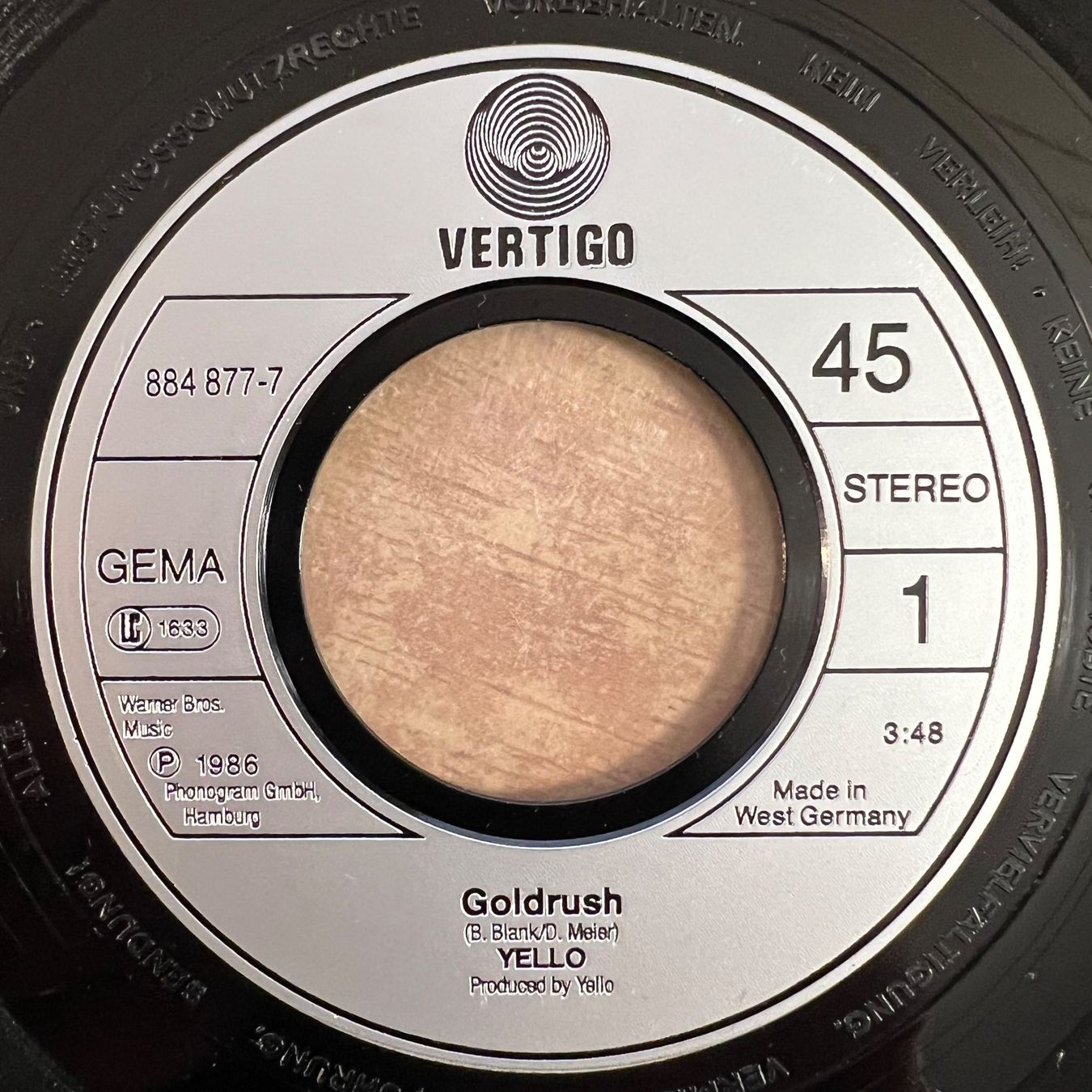 Vinyles: Yello - Goldrush / 1. D-Press. 1986 – D'occasion à Gais par soundcave57 2