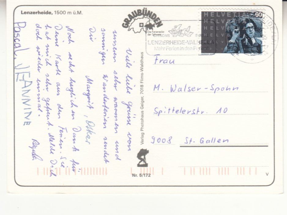 Cartes postales: Lenzerheide 1995 – D'occasion à Bürglen TG par StampGraf 1