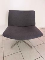 Moderner Drehsessel | Stoff grau | Metallfuß | Top Zustand