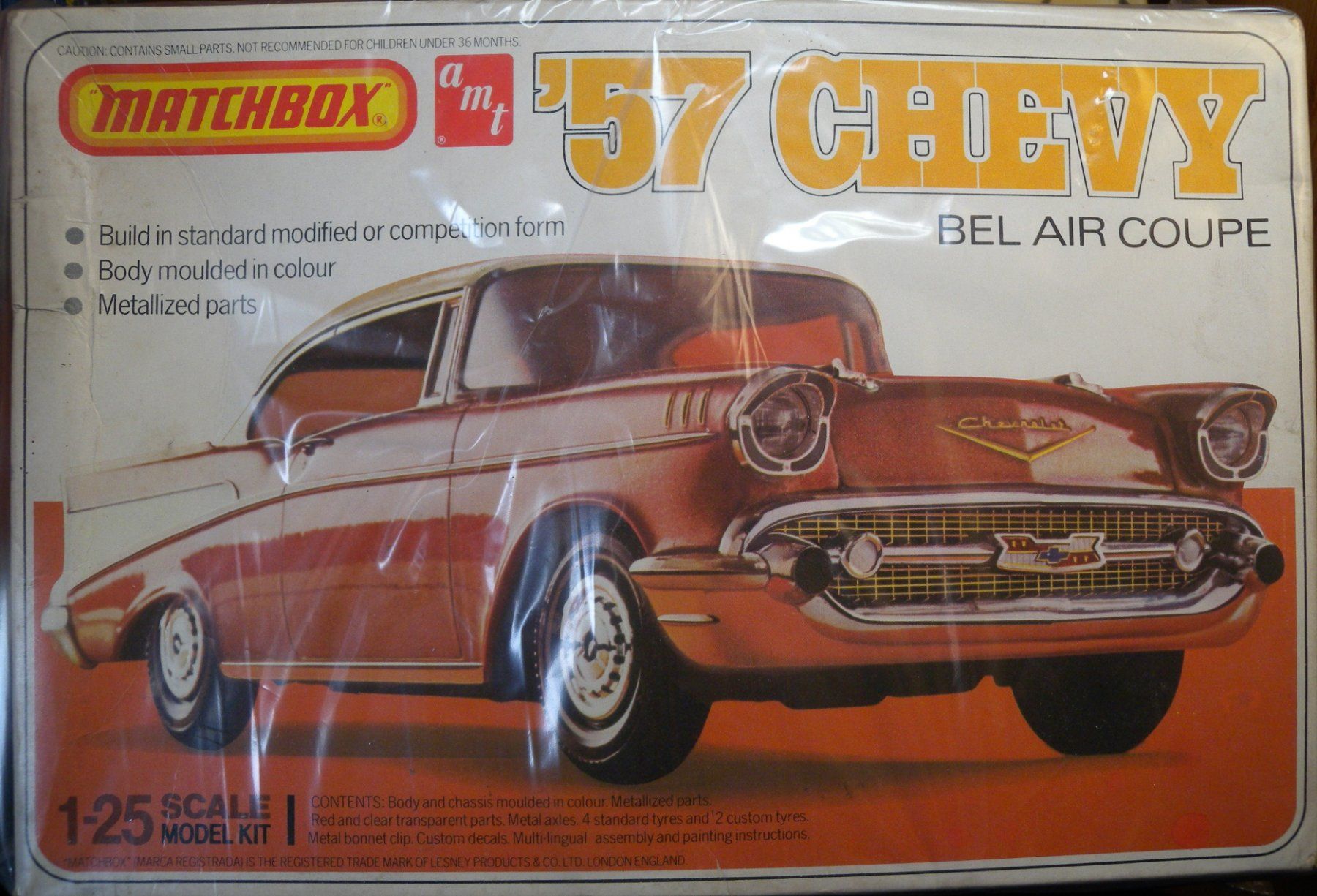 Matchbox Kits de montage: Matchbox '57 Chevy Bel Air Coupe Modellbausatz – Neuf avec emballage d'origine à Hauenstein par davia72