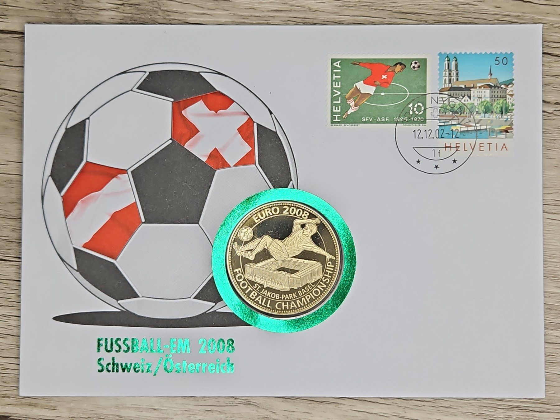 Alle Briefmarken: CL06 Enveloppe + Timbre Suisse + Médaille 2008 – Gebraucht aus Cousset von Patrick_Collections