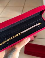 Elegantes Armband 18K vergoldet – Edelstahl mit Zirkonia(Neu