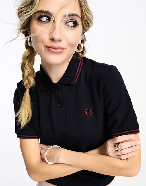 Fred Perry Magliette Polo: Fred Perry Polo Black & Bright Pink NP: 110.- – Nuovo (secondo la descrizione) da Horgen venduto da lme_8kj7