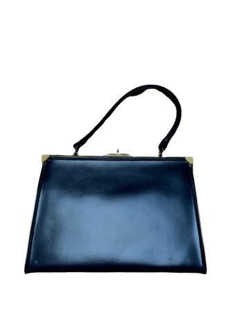 Vintage Handtasche Navy Blau