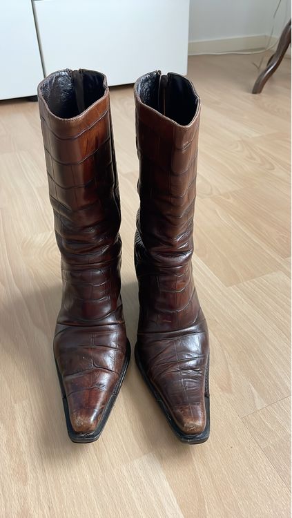 Stivali Di Combattimento Marroni Della Tela Del Deserto, Isolati - Foto 5