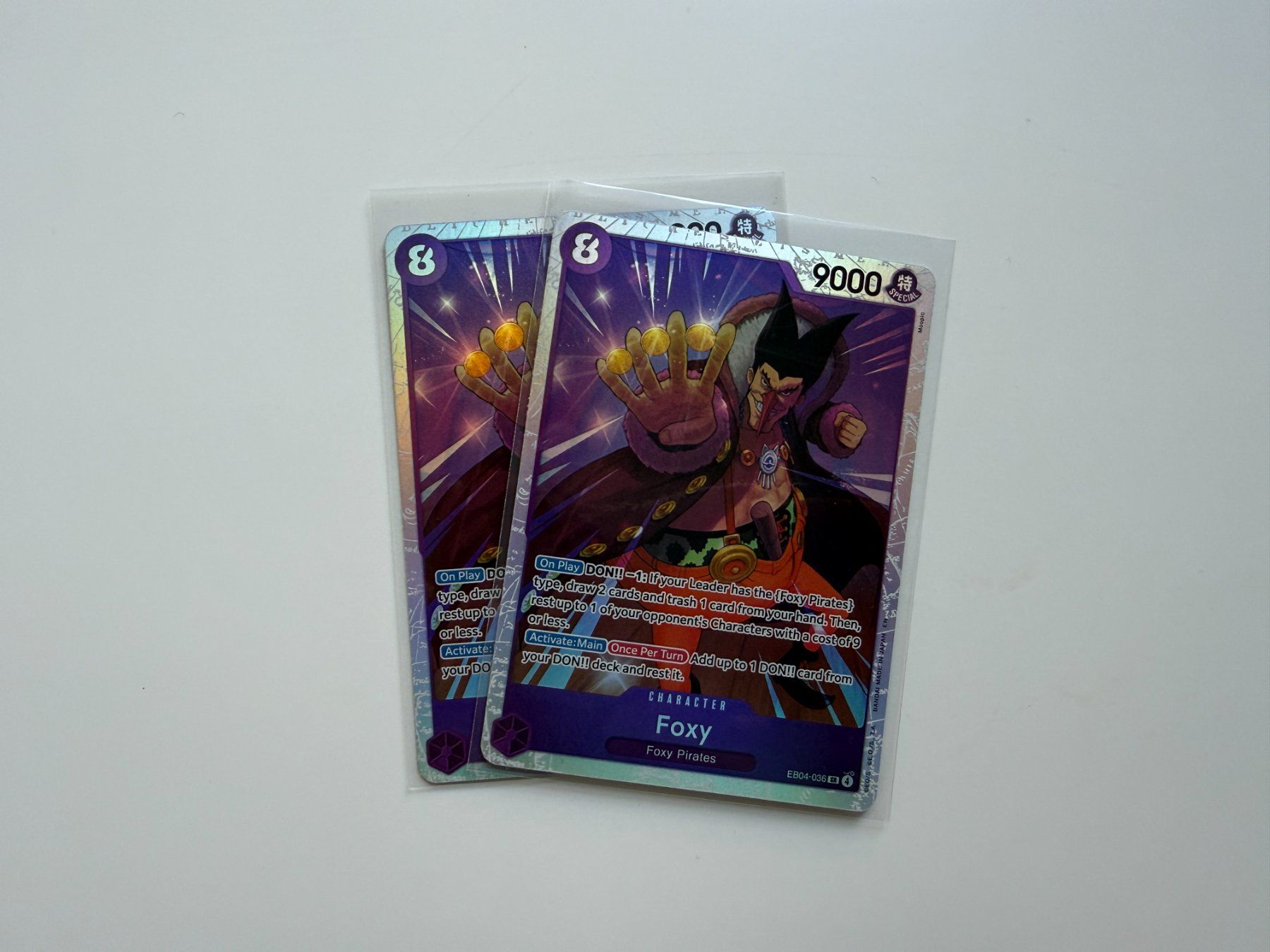 Bandai Sammelbilder & Trading cards: 2x One Piece/ Foxy (EB04-036) – Neu (gemäss Beschreibung) aus Zürich von dren