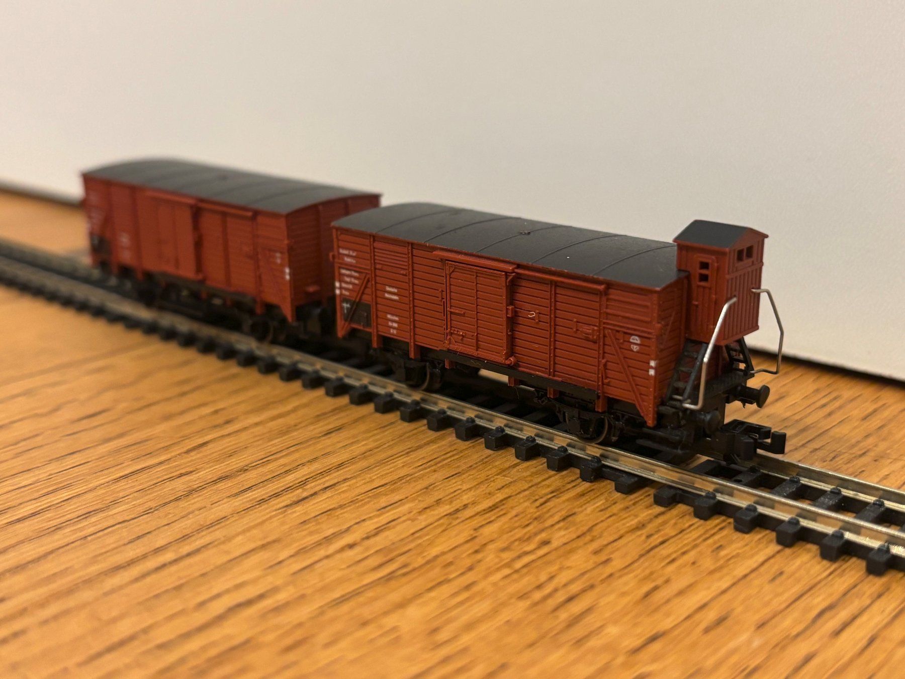 Modellini di ferrovie: e1841: 2 Güterwagen (Spur N) – Nuovo (secondo la descrizione) da Birsfelden venduto da Birs_25 1