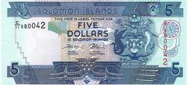 Solomon Island 5 Dollar ND 2011 P-26 UNZ