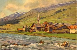 Scanfs  GR  im Oberengadin  /  sig. A. Christoffel