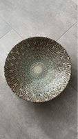 Dekorative Vintage Glasschale, 32 cm Durchmesser