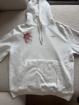 Off-White Hoodie Jean-Michel Basqutiat mit Grafik-Print