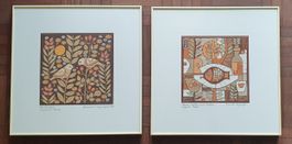 2 Bilder Batik, Rosemarie Lenzinger