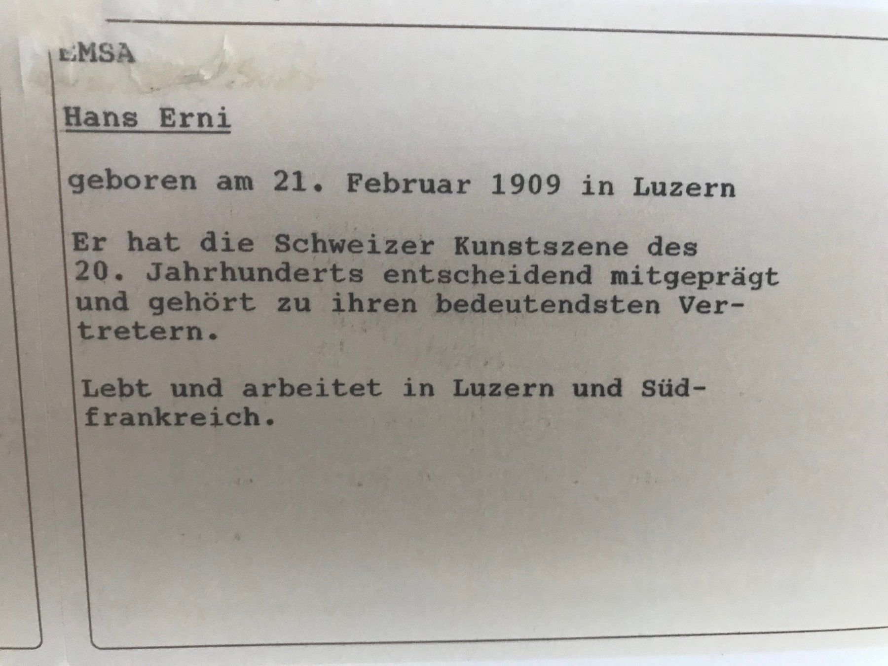 Grafiken & Lithographien: Original Lithographie von Hans Erni – Gebraucht aus Belp von gastroblau 6