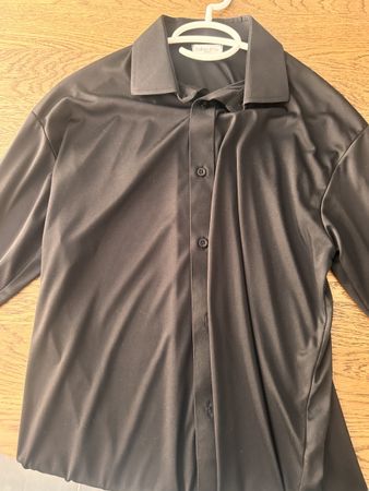 Collars & Co. Men's Button-Up Shirt - Size Medium - Black