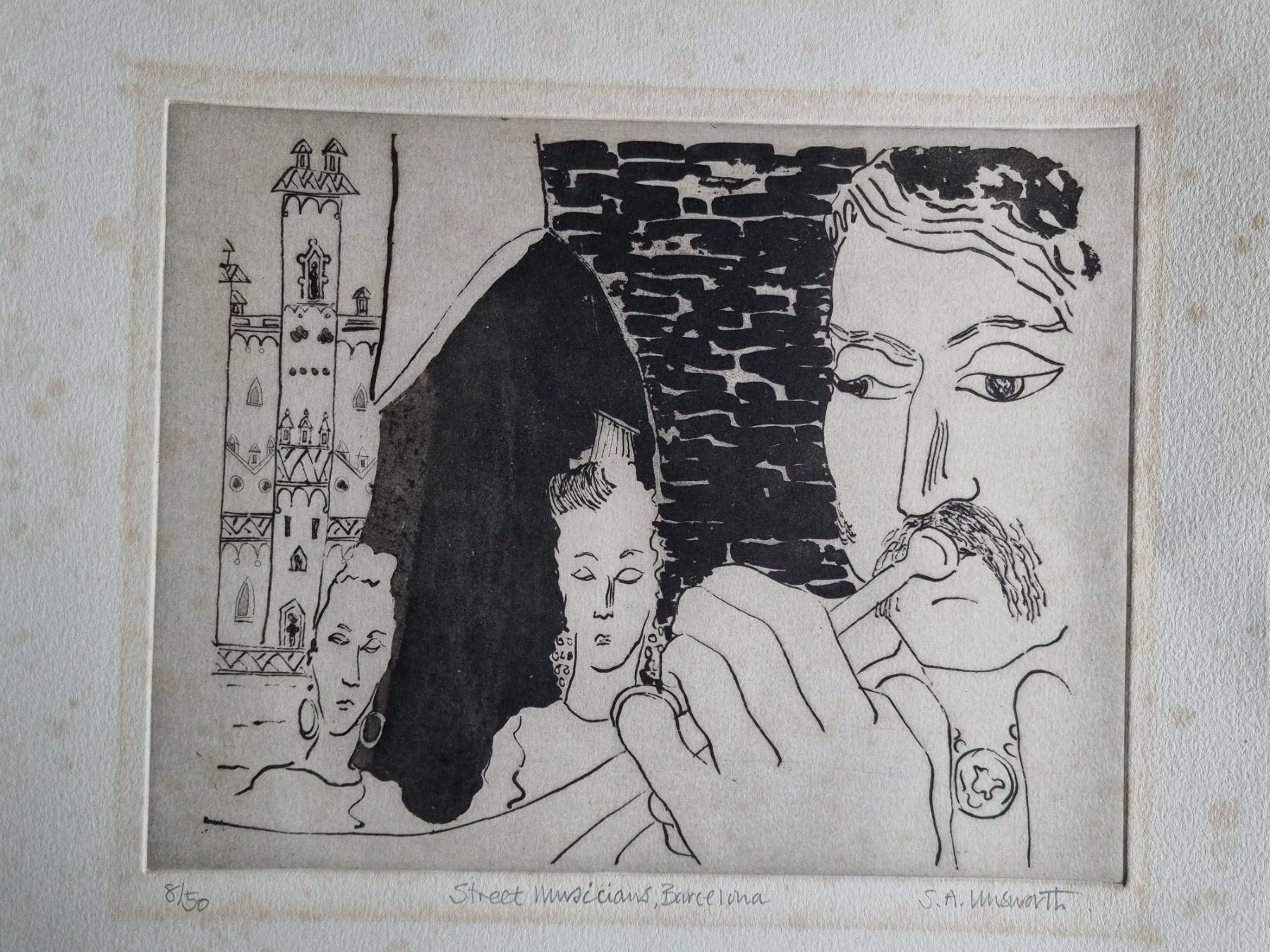 Grafica & Litografie: S.A.UNSWORTH RADIERUNG SIGNIERT NUMMERIERT – Usato da Gersau venduto da grafik-kunst 4