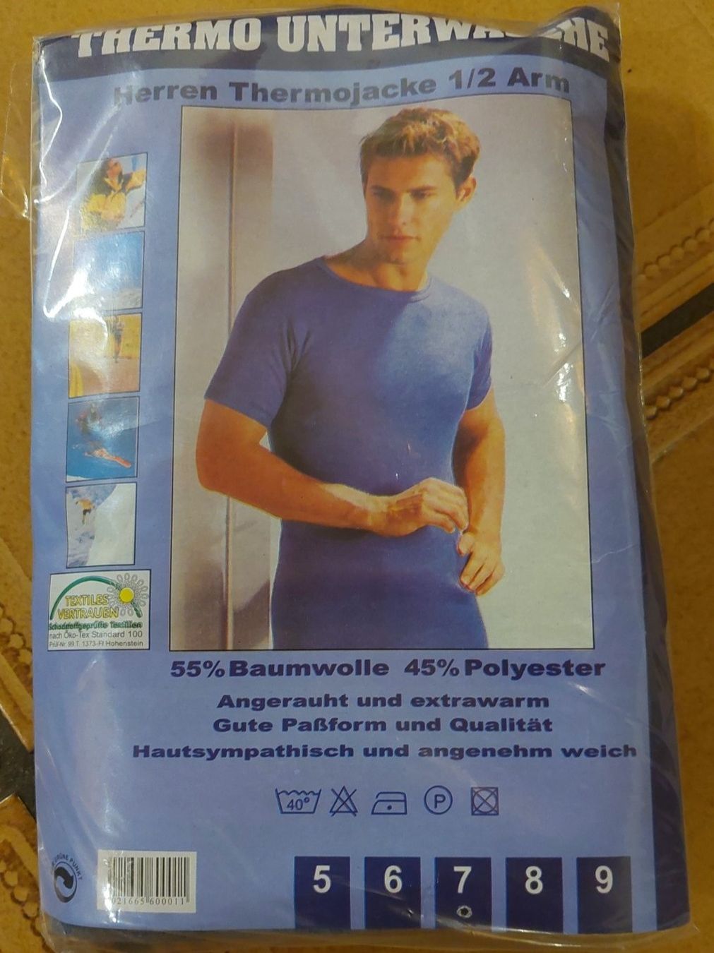 Biancheria intima: Thermoshirt Herren div. Grössen Blau – Nuovo e nell'imballaggio originale da Erlinsbach venduto da pfunky