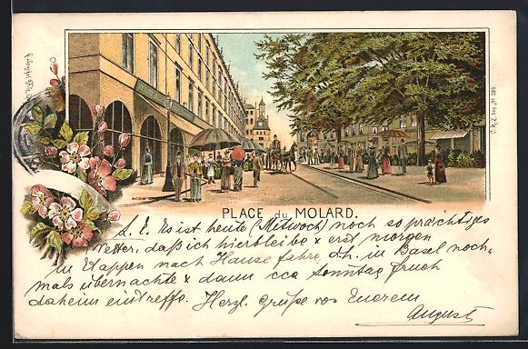 Cartoline postali: Vorläufer-Lithographie Geneve, 1895, Pl – Usato da Berlin venduto da bartko-reher