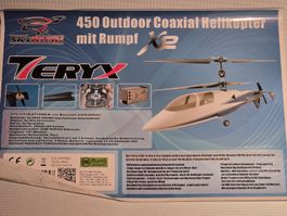 Elicottero SkyRush Teryx X2 450 Outdoor Coassiale Nuovo!