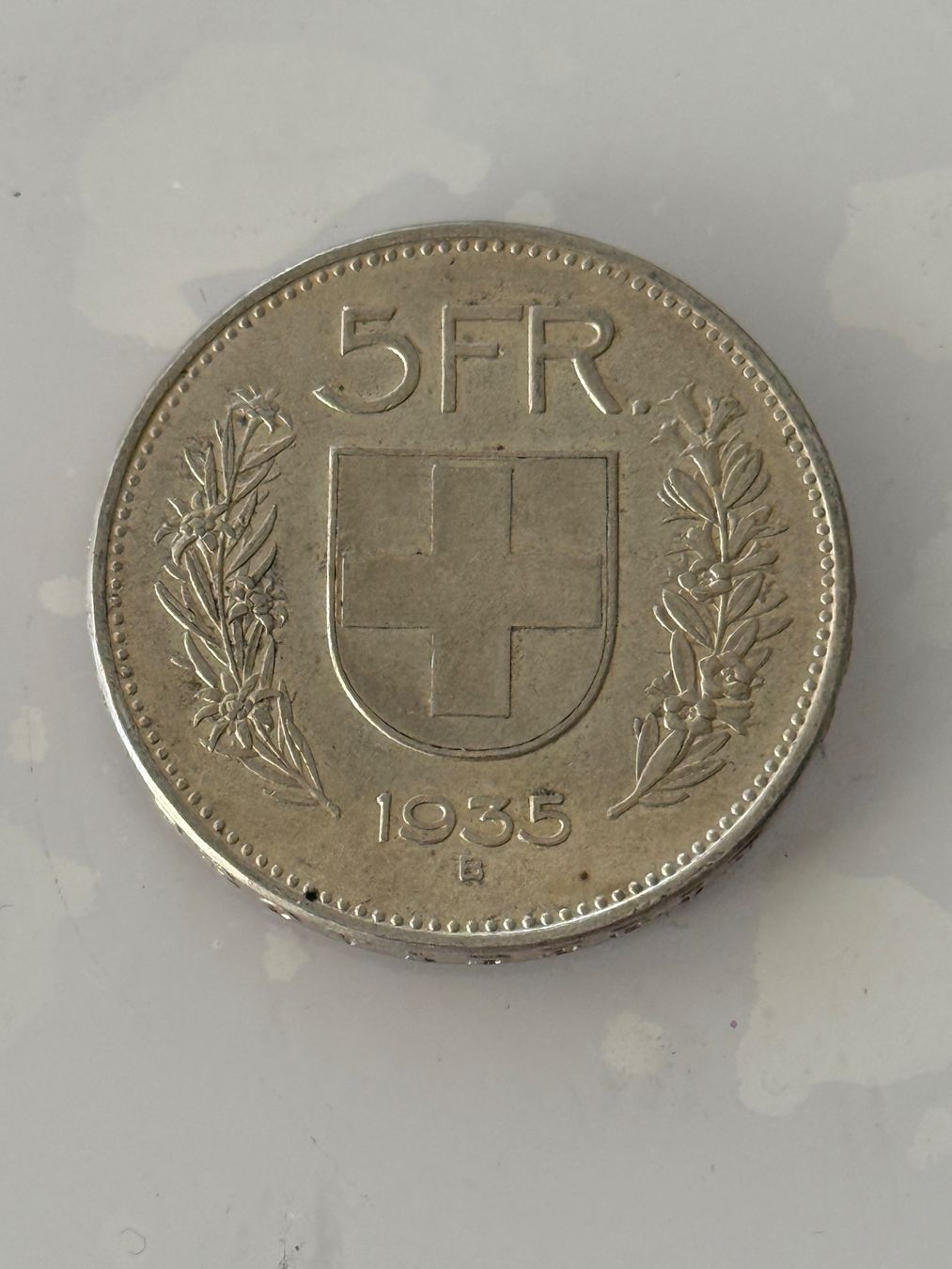 Alle Münzen: 5 Franken 1935  Silber – Gebraucht aus Wallisellen von SWISS_SILVER1 1