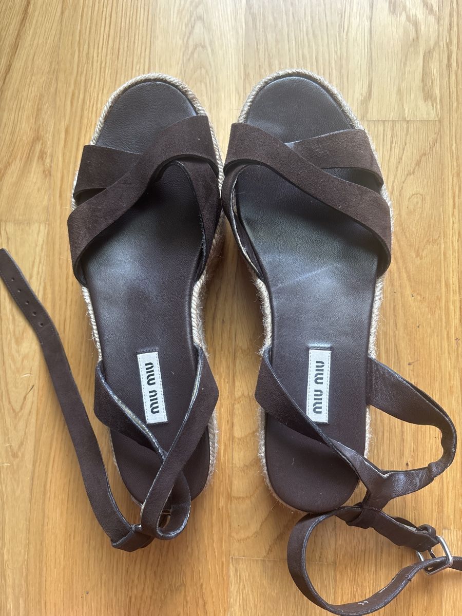 Miu Miu Damenschuhe: Miu Miu Sandales Espadrilles – Gebraucht aus Zürich von glaswag 1