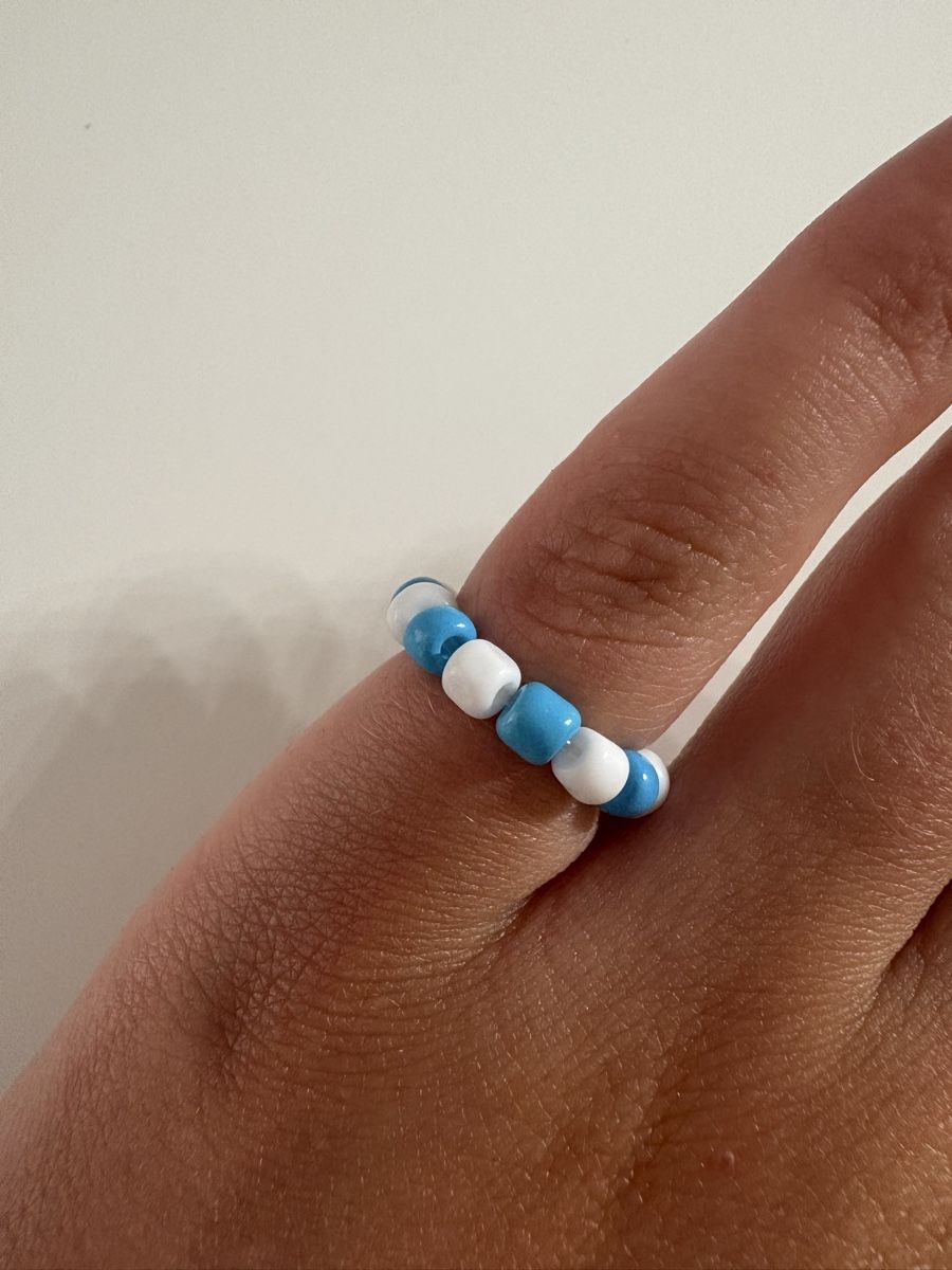 Anelli: Perlenring, elastisch, blau-weiss – Usato da Winterthur venduto da nik_pr58 1