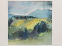 Gilbert Hennin, Aquarell, Landschaft.