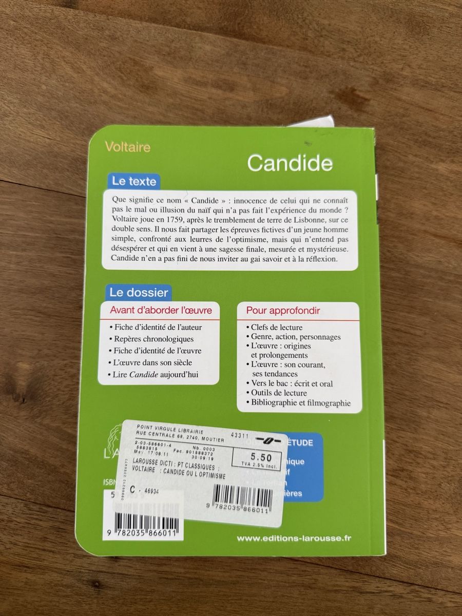 Libri: Candide - Voltaire – Usato da Moutier venduto da Sparrow2002 1