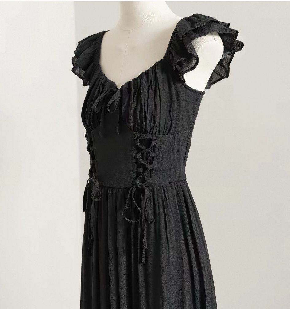 Vestiti: Kleid schwarz mit Schnürung S/M – Nuovo e nell'imballaggio originale da Veyras venduto da ValClasse 3