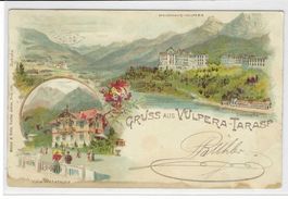 8.4.1898 alte Litho GRUSS AUS VULPERA-TARASP GR