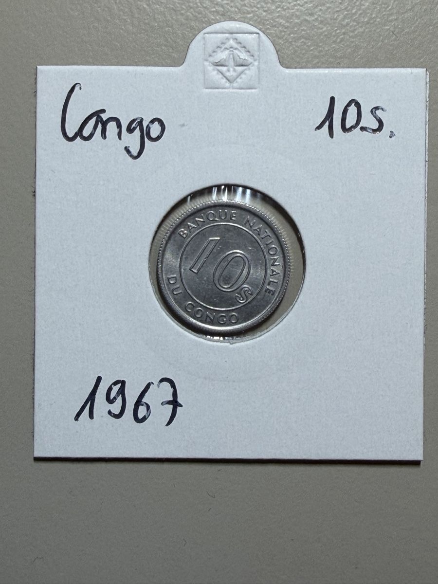 Alle Münzen: Congo - 10 sengi - 1967 – Gebraucht aus Payerne von Mike1682