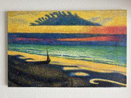 Ölgemälde auf Leinwand, Pointillismus Stil, unikat!