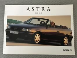 Opel Astra Cabrio Verkaufsprospekt 8 Seiten Sept. 1994