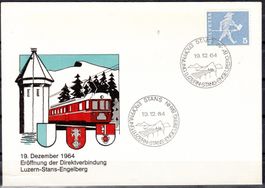 Brief 1964 Eröfnung Der Direcktverbindung Luzern engelberg