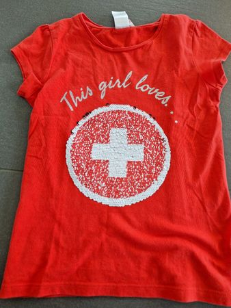 T-Shirt Schweiz Fussball Gr. 134
