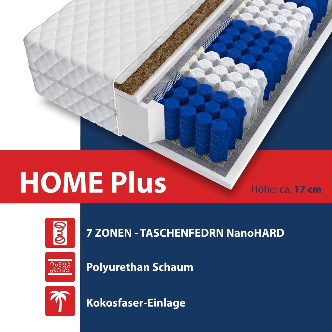 Materassi: FDM Matratze 80x200 Taschenfederkern – Nuovo e nell'imballaggio originale da Bottighofen venduto da zaap 4