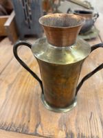 Vase ancien en cuivre et laiton, brocante d'automne 55